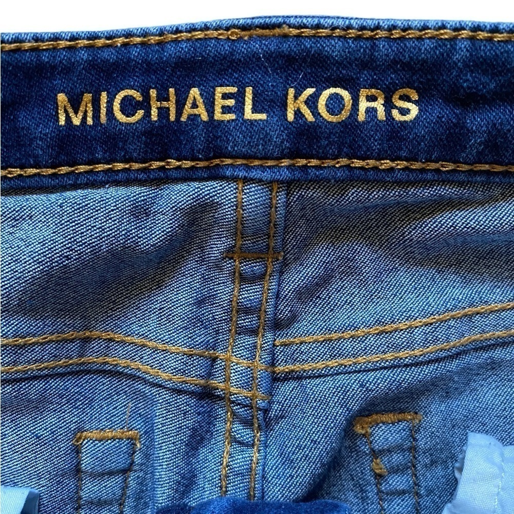 MICHAEL KORS Women's Cropped Skinny Capri Cropped Jeans Dark Wash Size 2 - Picture 4 of 9
